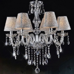 Crystal Chandelier ( With lampshade )